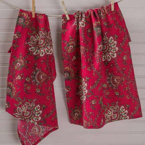 April Cornell Tea Towel Empress Paisley NWT - Picture 2 of 3